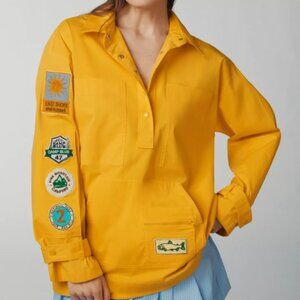 NWT Maeve Fisherman Long-Sleeve Popover Top